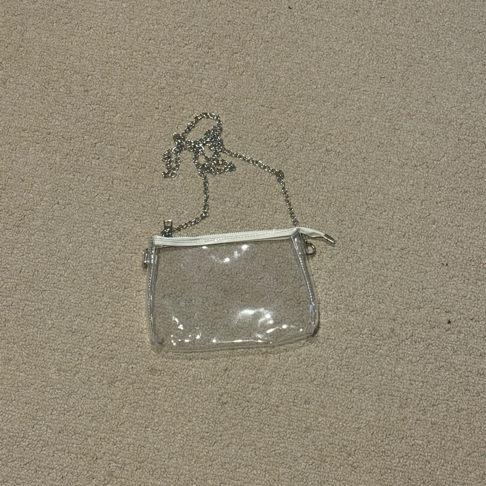 Amazon Clear Wristlet with Silver Chain
